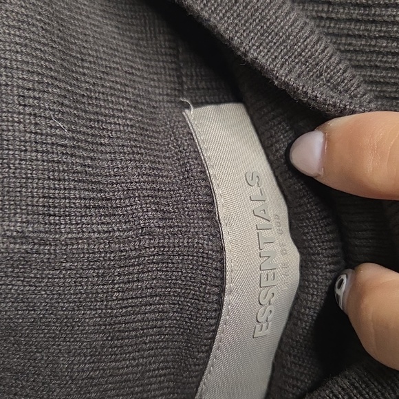 Essentials Charcoal/ Chocolate Ribbed Leggings Size M - Picture 8 of 12